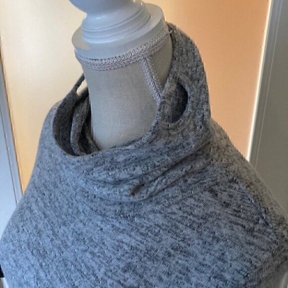BOBEAU Gray Cowl Neck Built-In Face Mask Sweater Dress Size XS - Picture 5 of 8